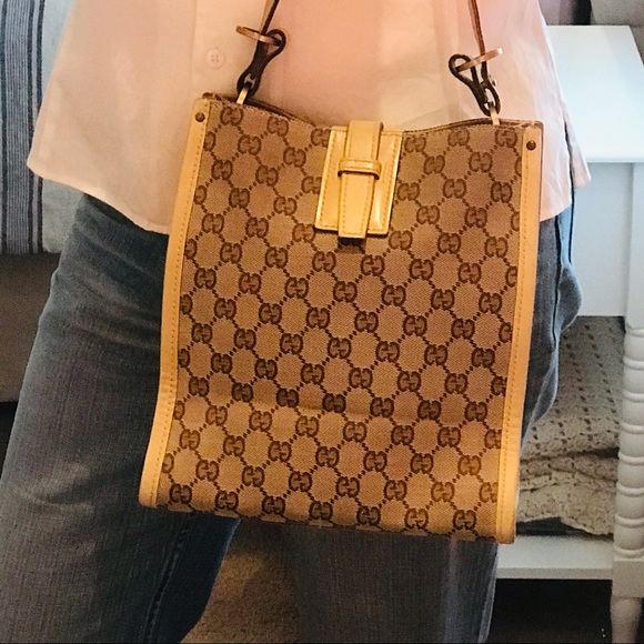 GUCCI | Great Shape! | TOTE ONLY! | GG SUPREME canvas & leather - Picture 14 of 16
